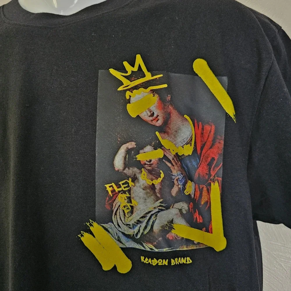 Reason Brand Flex On Em Back Print Short Sleeve T-Shirt Size Men's Large NEW - Picture 7 of 13